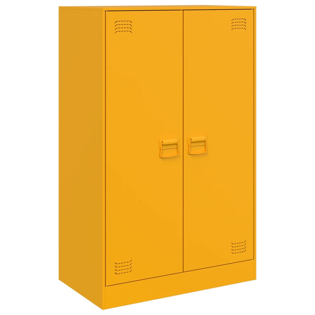 Aparador amarillo mostaza 67x39x107 cm acero