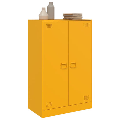 Aparador amarillo mostaza 67x39x107 cm acero