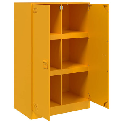 Aparador amarillo mostaza 67x39x107 cm acero