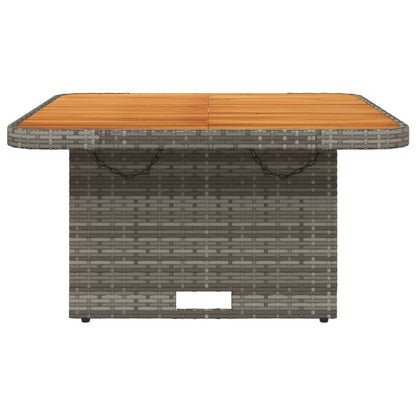 Garten-Couchtisch 80x80x71 cm Poly Rattan und Akazienholz