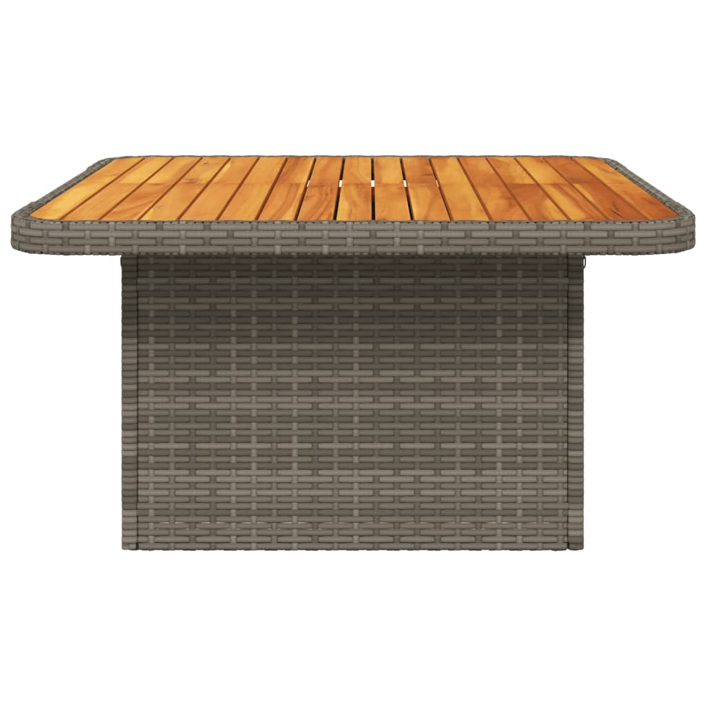 Garten-Couchtisch 80x80x71 cm Poly Rattan und Akazienholz