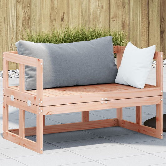 2-in-1 Gartensofa Verlängerbar Massivholz Douglasie