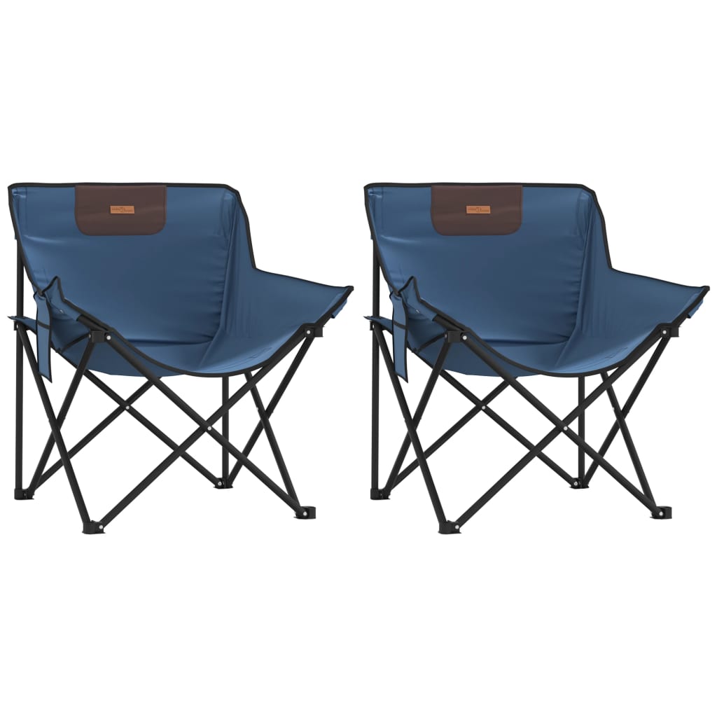 Campingstühle 2 Stk. mit Tasche Klappbar Blau