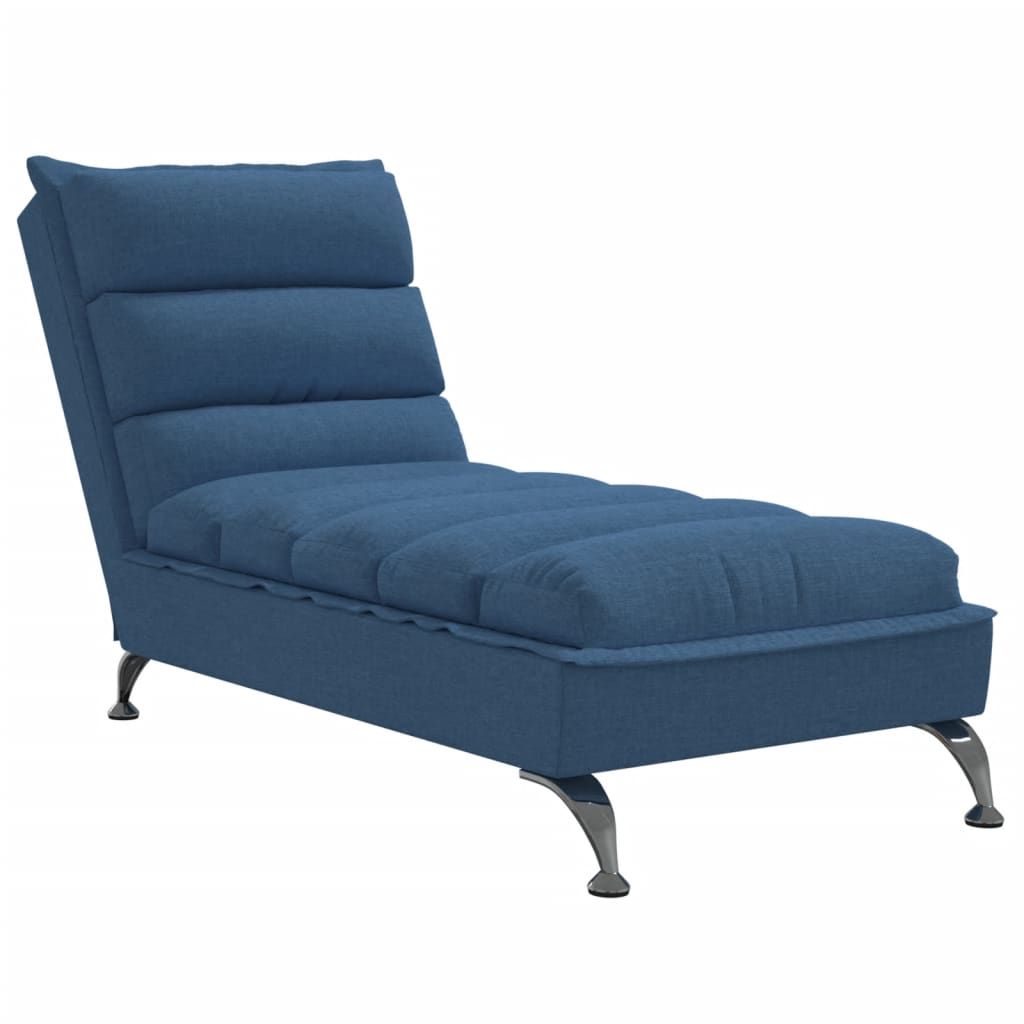 Chaise longue con cojines tela azul