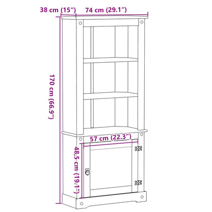 Alacena Corona 74x38x170 cm madera maciza de pino