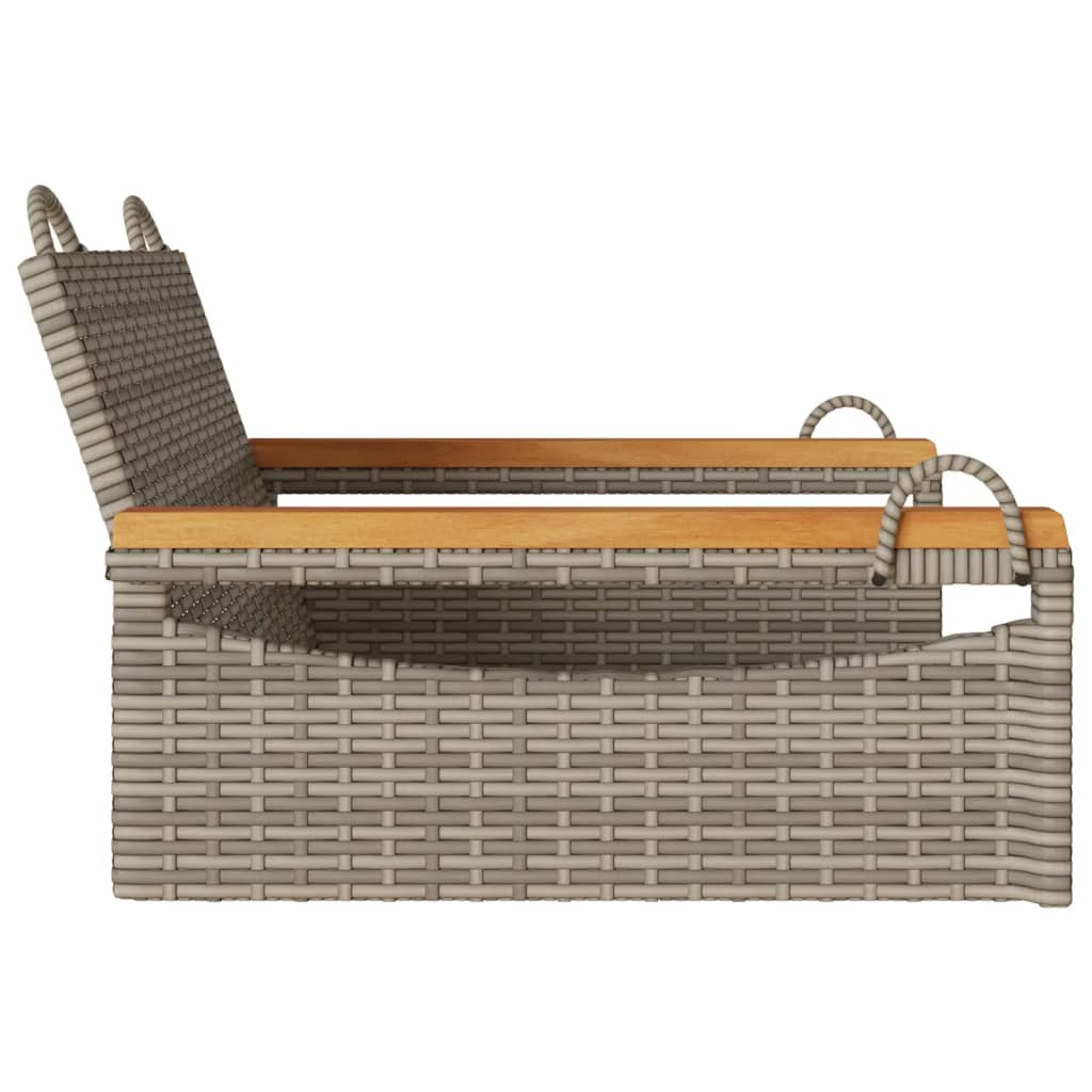 Hängesessel Grau 63x62x40 cm Poly Rattan