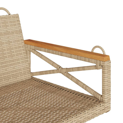 Hängesessel Beige 63x62x40 cm Poly Rattan