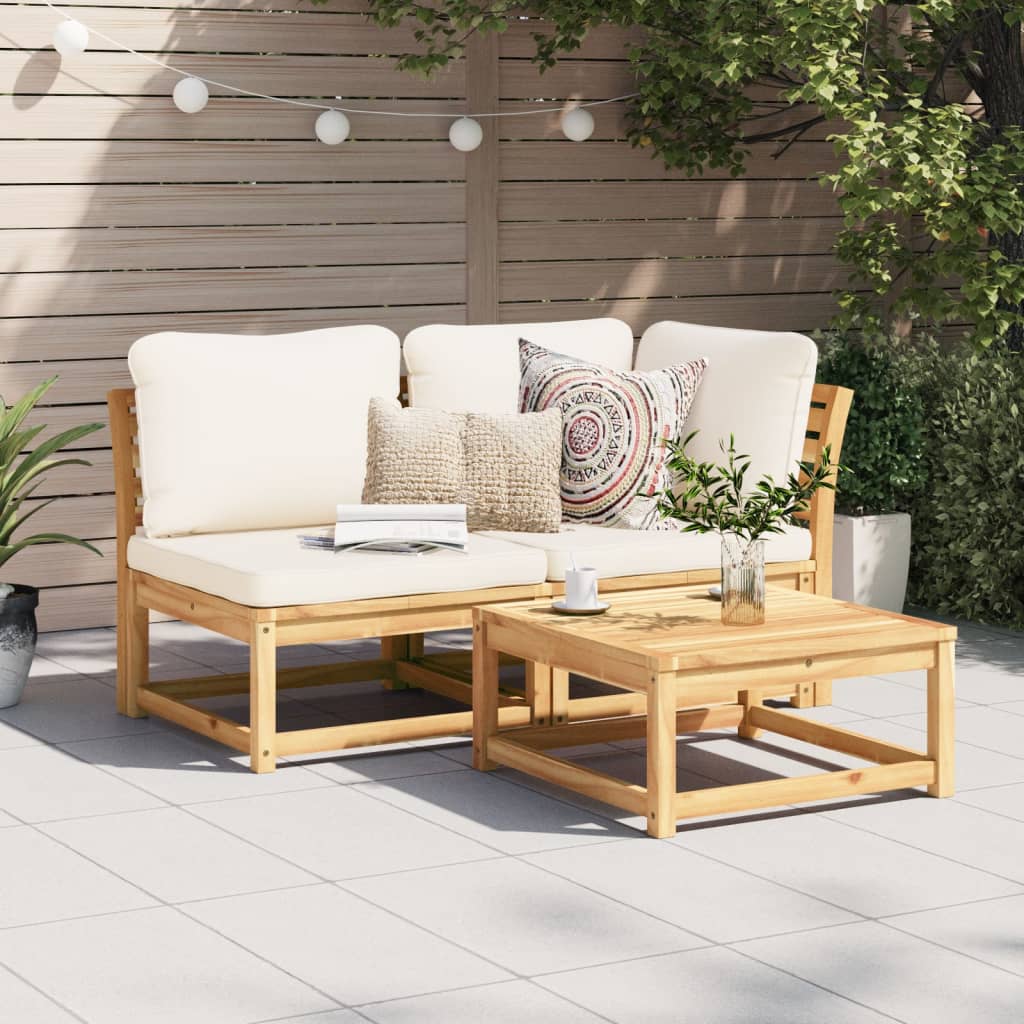 Garten-Couchtisch 63x63x30 cm Massivholz Akazie