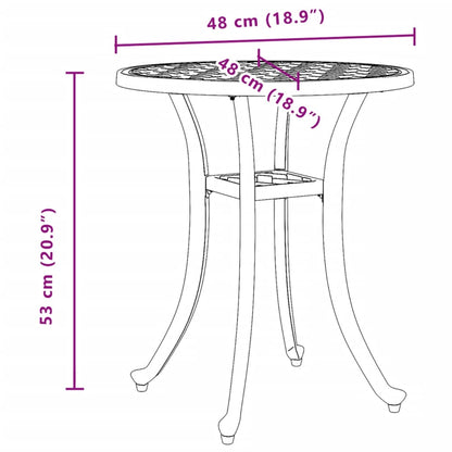 Garten-Couchtisch Ø48x53 cm Aluminiumguss