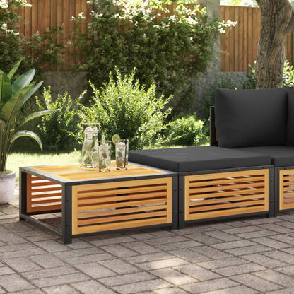 Garten-Couchtisch mit Hocker Massivholz Akazie