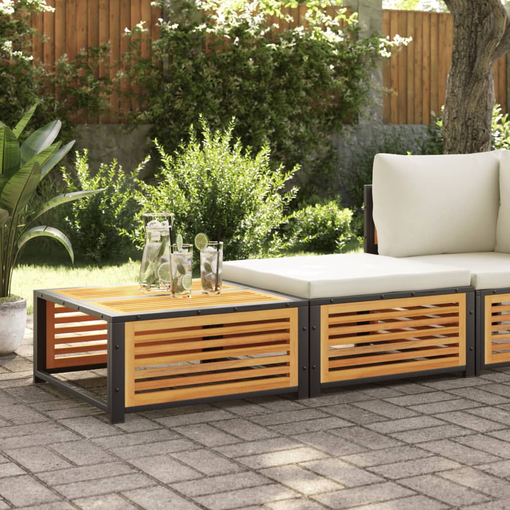 Garten-Couchtisch mit Hocker Massivholz Akazie