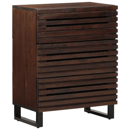 Buffet marron 60x34x75 cm en bois de manguier massif