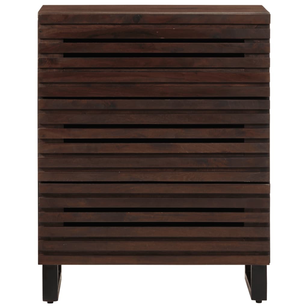 Buffet marron 60x34x75 cm en bois de manguier massif