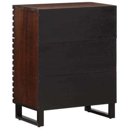 Buffet marron 60x34x75 cm en bois de manguier massif