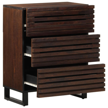 Buffet marron 60x34x75 cm en bois de manguier massif