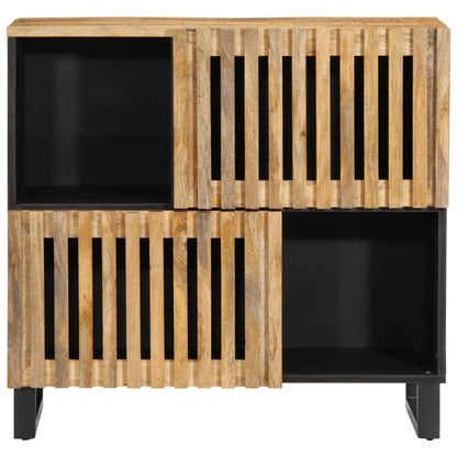 Sideboard 80x34x75 cm Raues Massivholz Mango