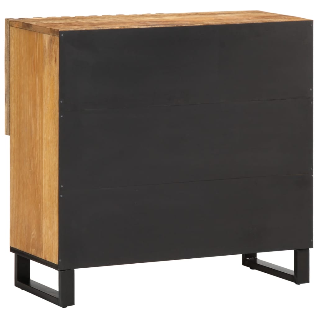 Sideboard 80x34x75 cm Raues Massivholz Mango