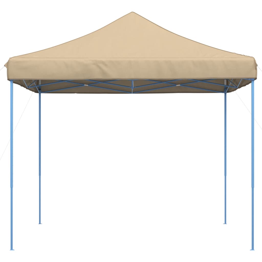 Tente de fête pliable pop-up beige 292x292x315 cm