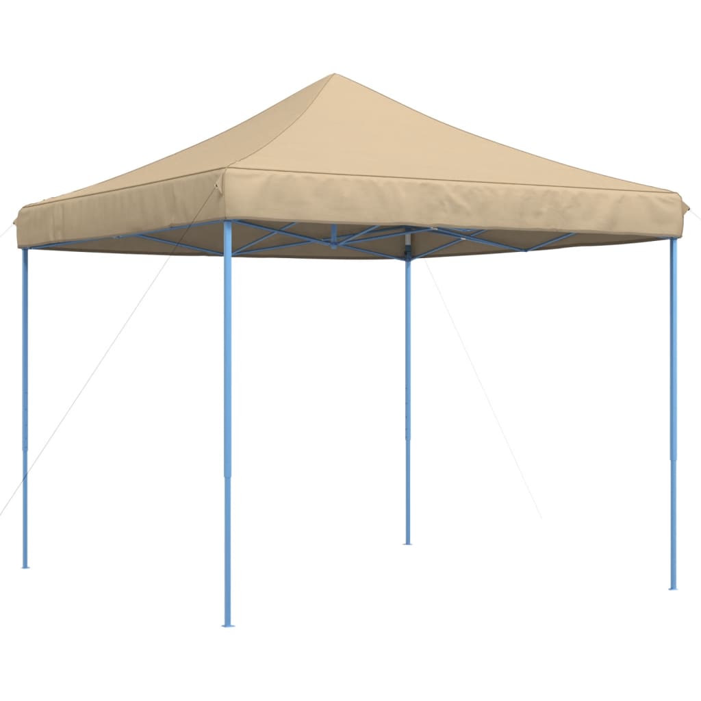 Tente de fête pliable pop-up beige 292x292x315 cm