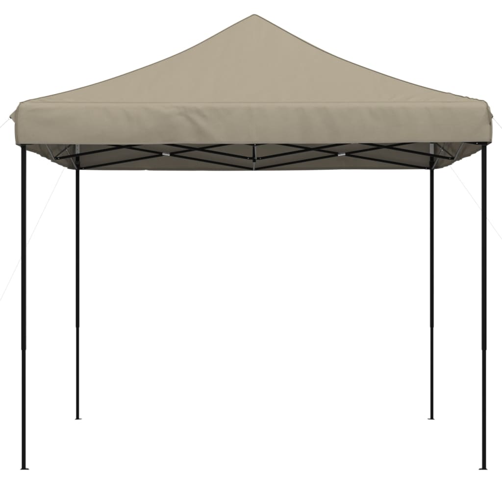 Tente de fête pliable pop-up taupe 292x292x315 cm