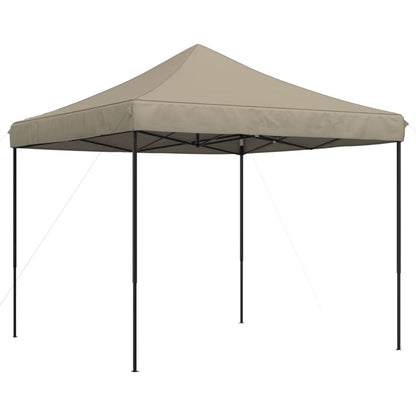 Tente de fête pliable pop-up taupe 292x292x315 cm