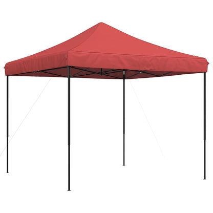 Tente de fête pliable pop-up rouge bordeaux 292x292x315 cm