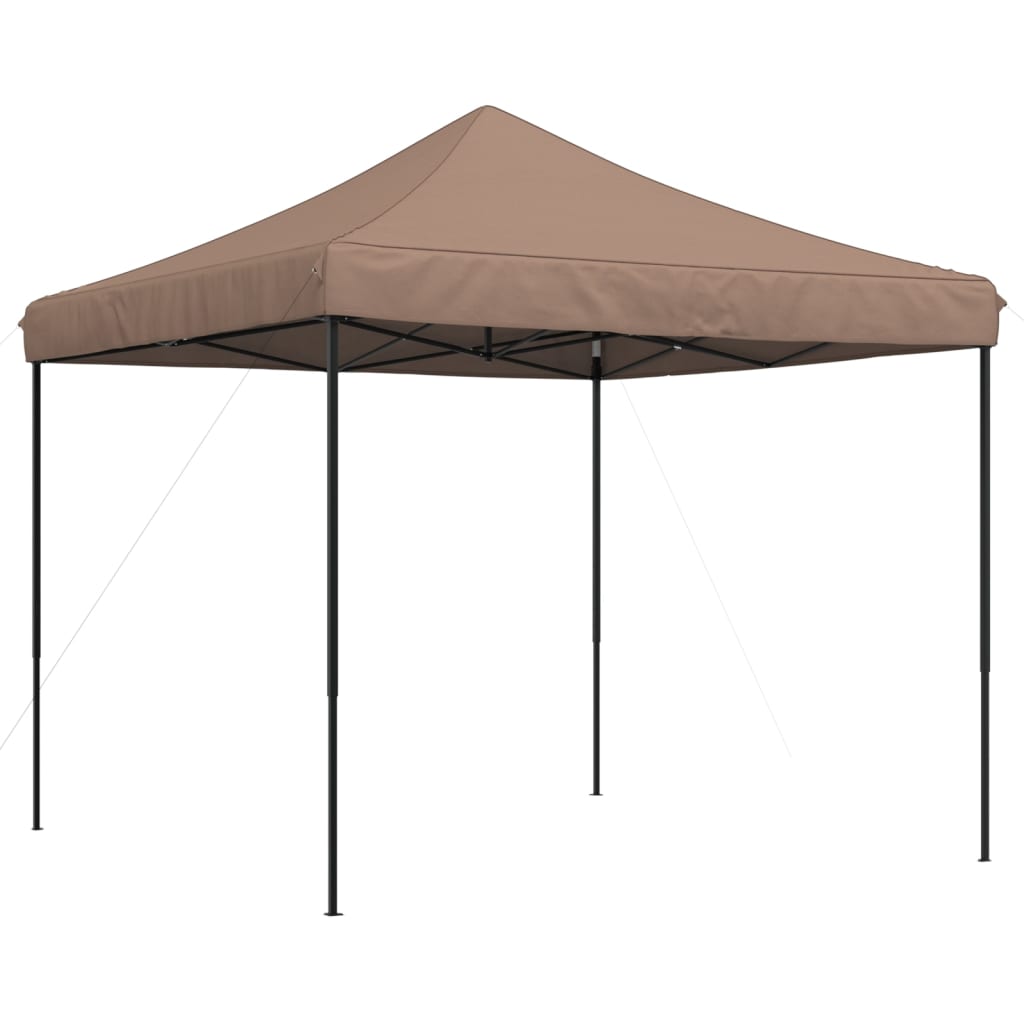 Tente de fête pliable pop-up marron 292x292x315 cm