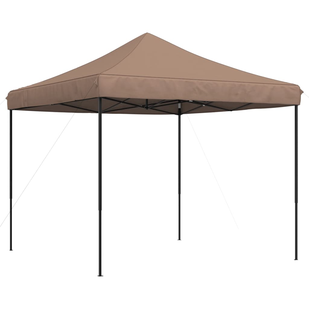 Tente de fête pliable pop-up marron 292x292x315 cm