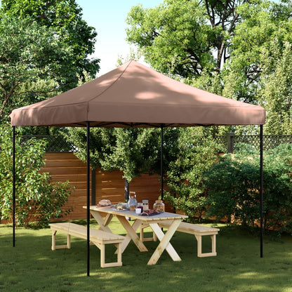 Tente de fête pliable pop-up marron 292x292x315 cm