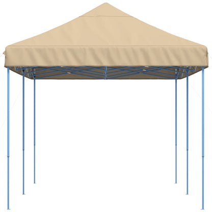 Tente de fête pliable pop-up beige 580x292x315 cm