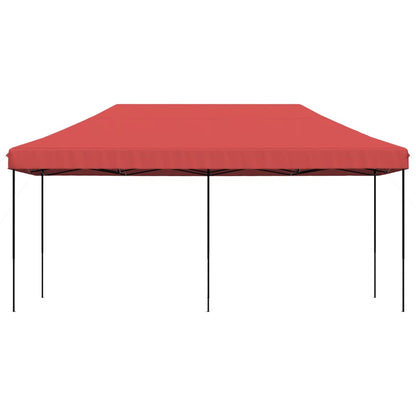 Tente de fête pliable pop-up rouge bordeaux 580x292x315 cm