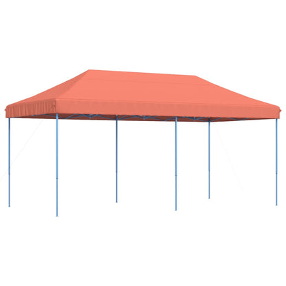 Tente de fête pliable pop-up terre cuite rouge 580x292x315 cm