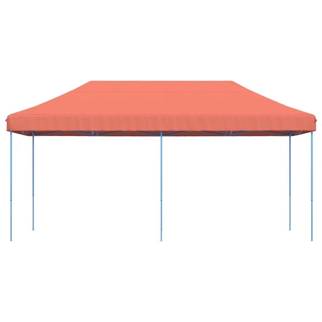 Tente de fête pliable pop-up terre cuite rouge 580x292x315 cm