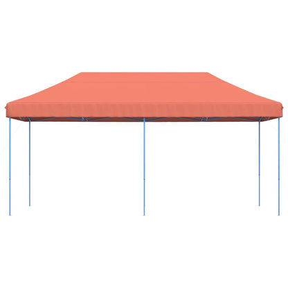 Tente de fête pliable pop-up terre cuite rouge 580x292x315 cm