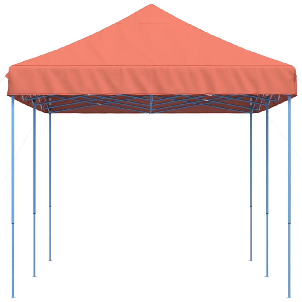 Tente de fête pliable pop-up terre cuite rouge 580x292x315 cm