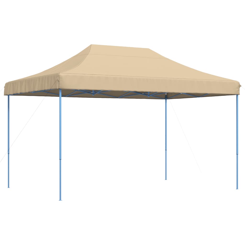 Tente de fête pliable pop-up beige 440x292x315 cm