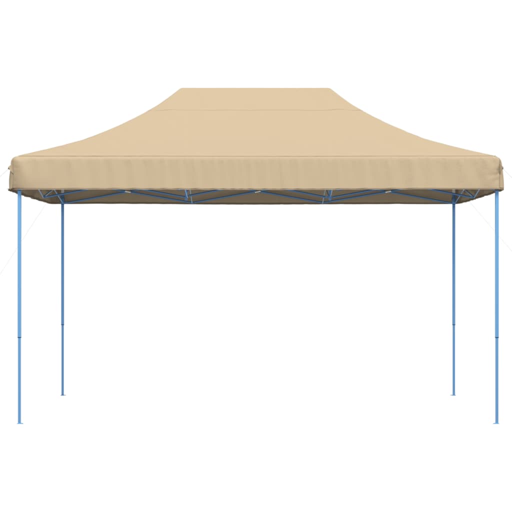 Tente de fête pliable pop-up beige 440x292x315 cm