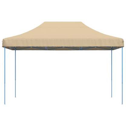 Tente de fête pliable pop-up beige 440x292x315 cm