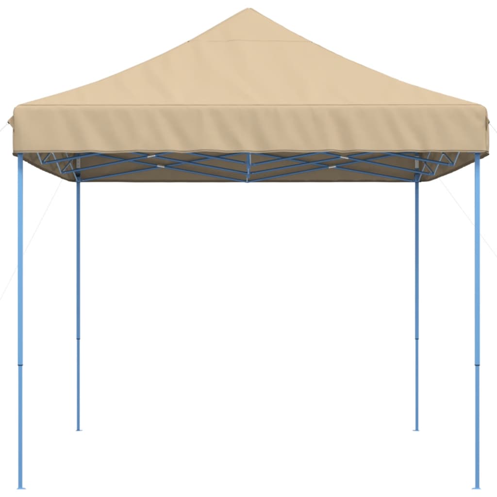 Tente de fête pliable pop-up beige 440x292x315 cm