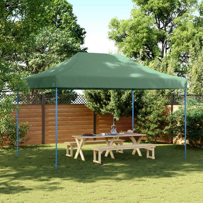 Tente de fête pliable pop-up verte 440x292x315 cm