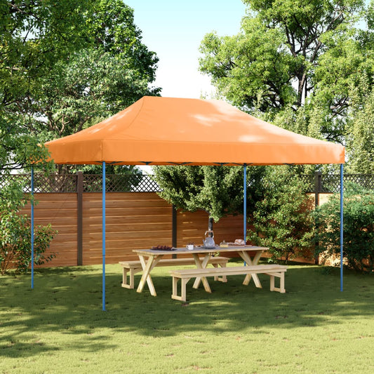 Tente de fête pliable pop-up orange 440x292x315 cm