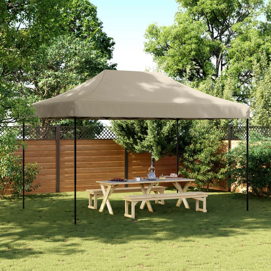 Partyzelt Faltbar Pop-Up Taupe 440x292x315 cm