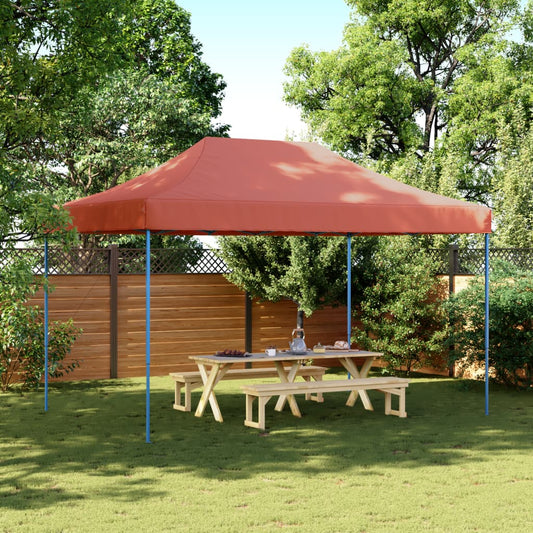 Partyzelt Faltbar Pop-Up Terrakottarot 440x292x315 cm