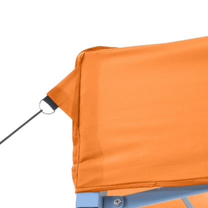 Tente de fête pop-up pliable avec 3 panneaux latéraux orange