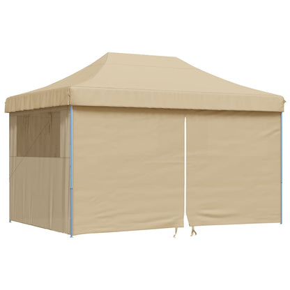 Partyzelt Faltbar Pop-Up mit 4 Seitenteilen Beige