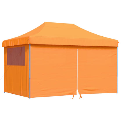 Carpa para fiestas pop-up plegable con 4 paneles laterales naranja