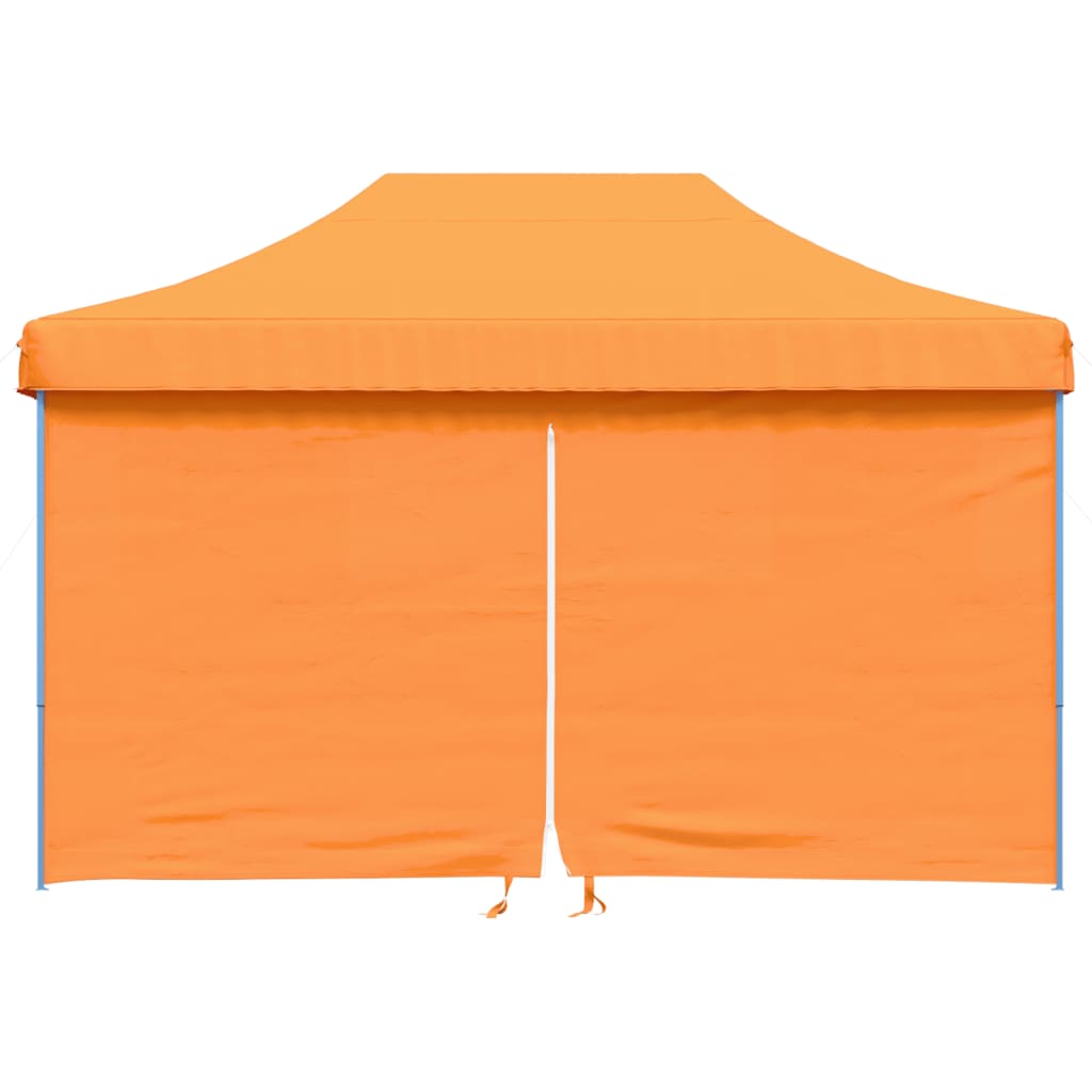 Carpa para fiestas pop-up plegable con 4 paneles laterales naranja