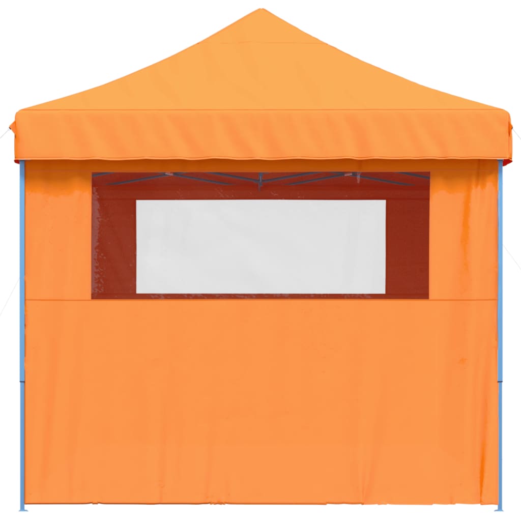 Carpa para fiestas pop-up plegable con 4 paneles laterales naranja