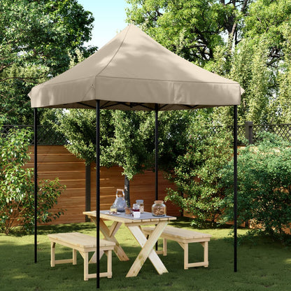 Tente de fête pliable pop-up taupe 200x200x306 cm