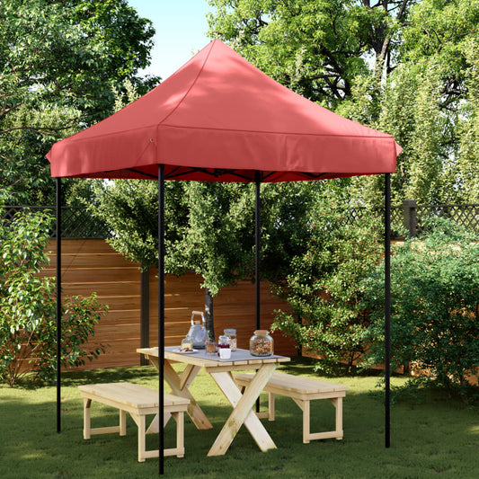 Carpa de fiesta plegable pop-up rojo burdeos 200x200x306 cm